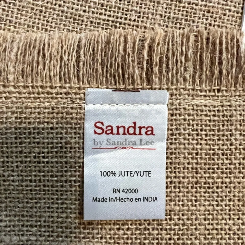 Lot of 4 Sandra‎ Lee Burlap Placements & 4 Fabric Napkins NWT